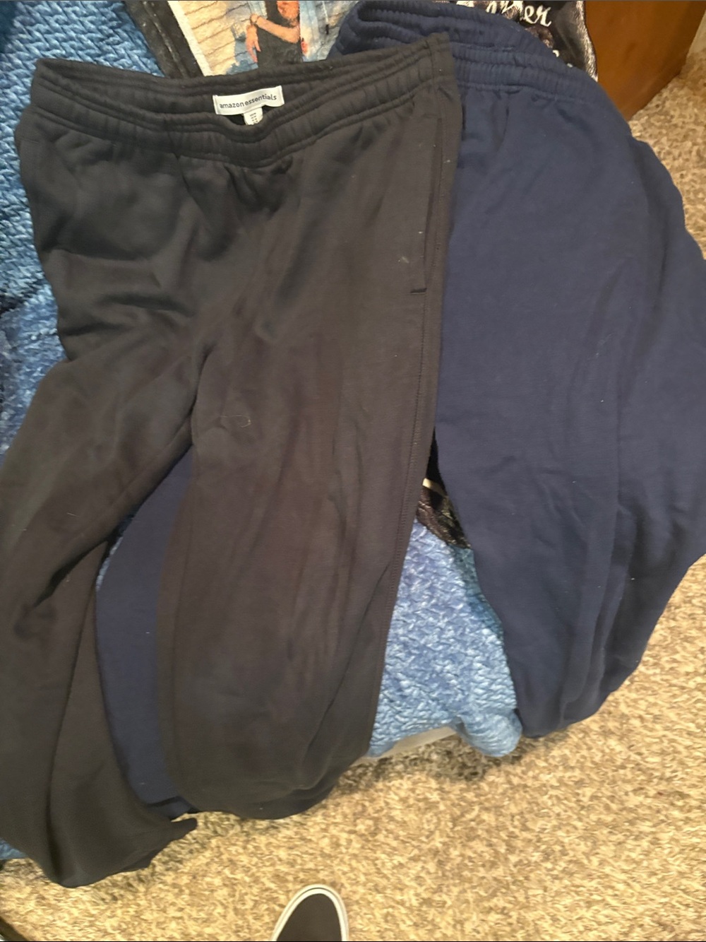Amazon Essentials Men's Black and Navy Sweatpants Joggers